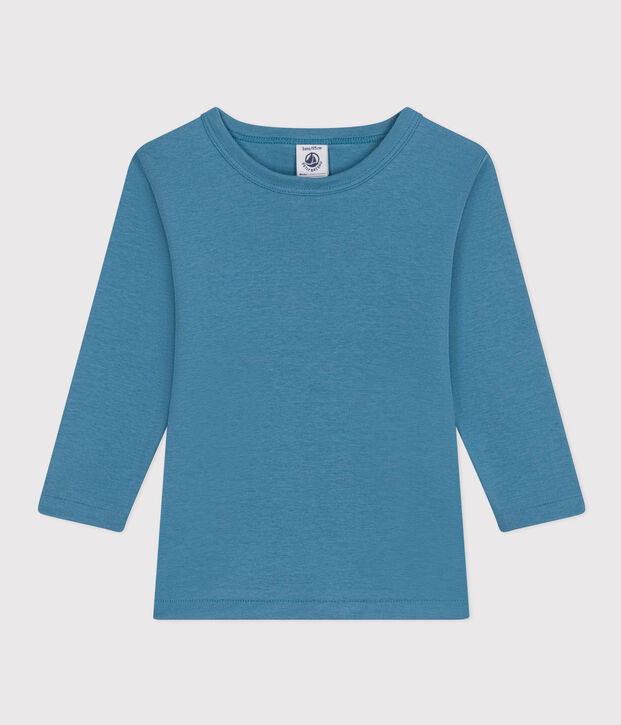Tee Shirt manches longues en coton bleu