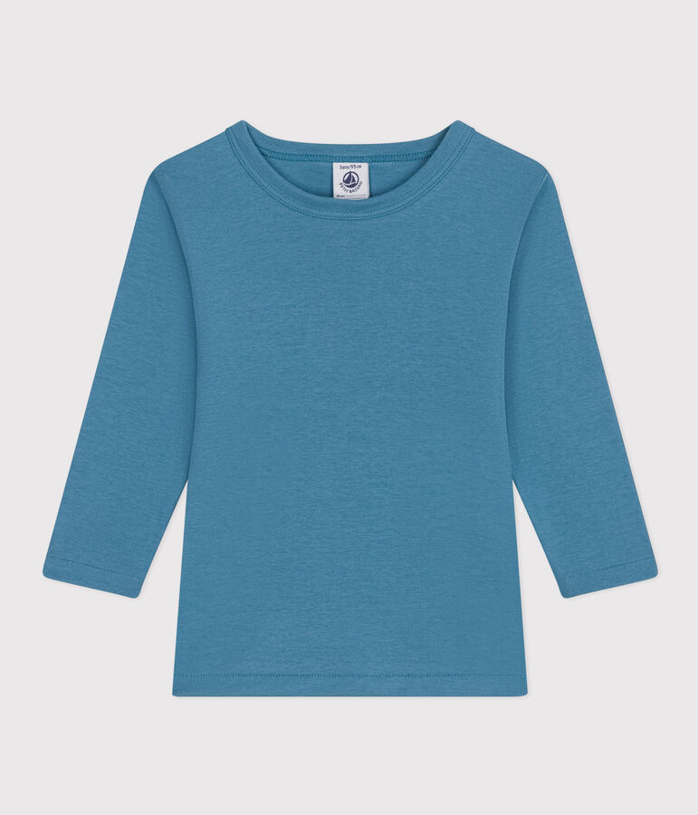 Tee Shirt manches longues en coton bleu POLOCHON