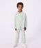 Chemise enfant en coton &agrave; manches longues unie vert clair