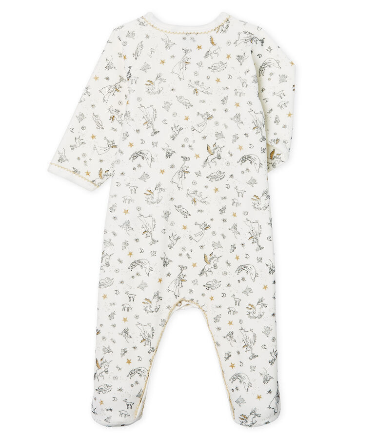 Dors bien b&eacute;b&eacute; fille en velours blanc/multicouleur