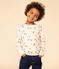 Tee-shirt manches longues en coton imprimé fleuri enfant fille blanc AVALANCHE/ MULTICO