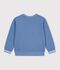 Sweatshirt enfant en coton uni bleu