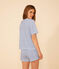 Pyjama short et tee-shirt en coton motif floral femme bleu MARSHMALLOW/ INCOGNITO