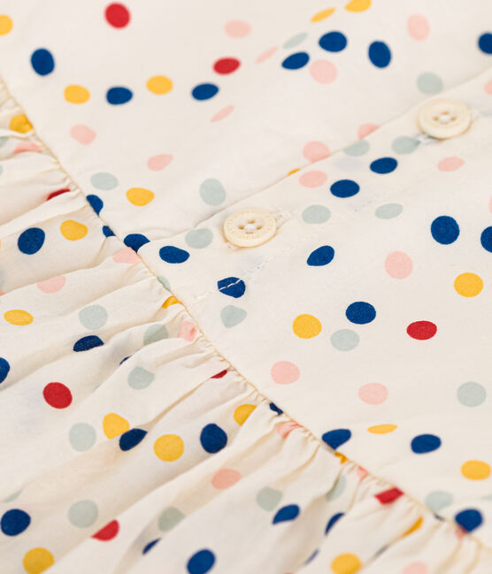 Robe sans manche en popeline bébé blanc MARSHMALLOW/blanc MULTICO