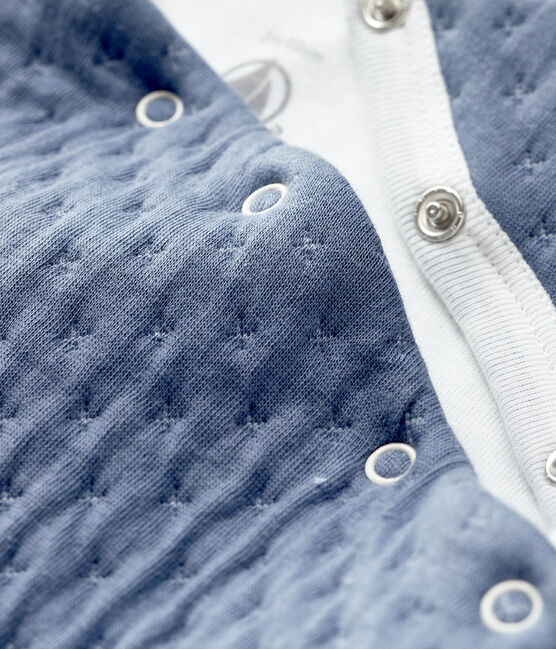 Combinaison longue b&eacute;b&eacute; en tubique matelass&eacute; gris TEMPETE