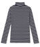 Sous pull femme iconique rayé bleu SMOKING/beige COQUILLE