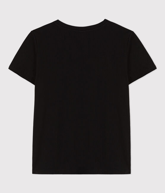 Tee-shirt LE DROIT col rond en coton Femme noir BLACK