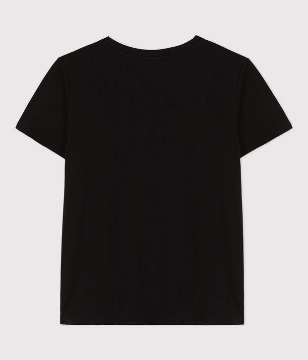 Tee-shirt LE DROIT col rond en coton Femme noir