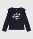 Tee-shirt manches longues en coton enfant fille