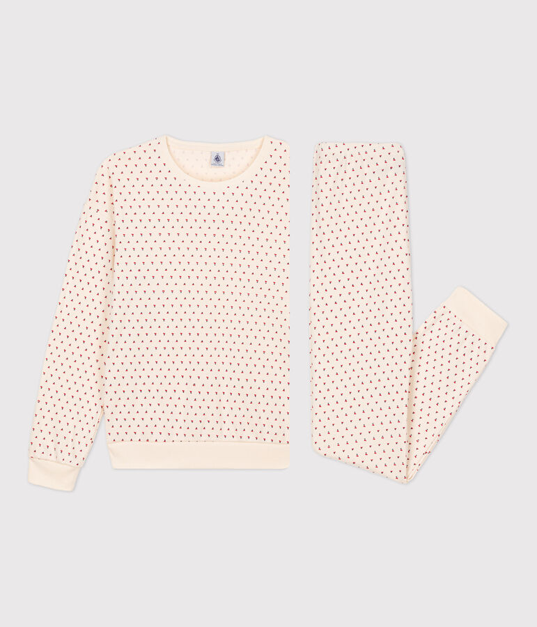 Pyjama femme en coton blanc AVALANCHE/ MULTICO