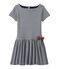 Robe fille rayé milleraies bleu SMOKING/blanc LAIT