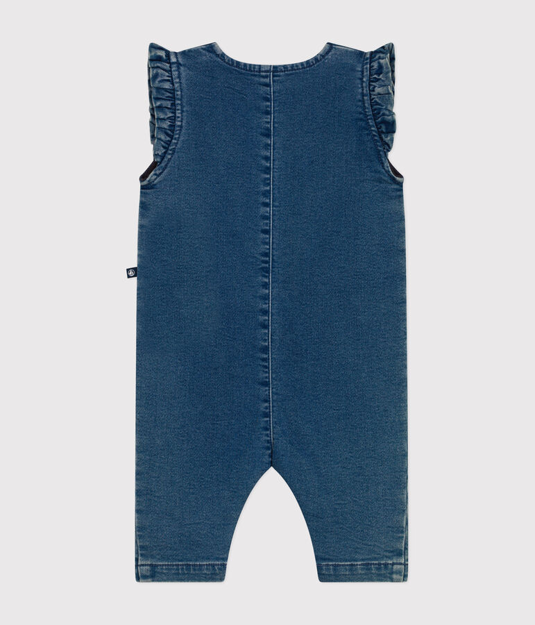 Combinaison sans manche en denim b&eacute;b&eacute; bleu