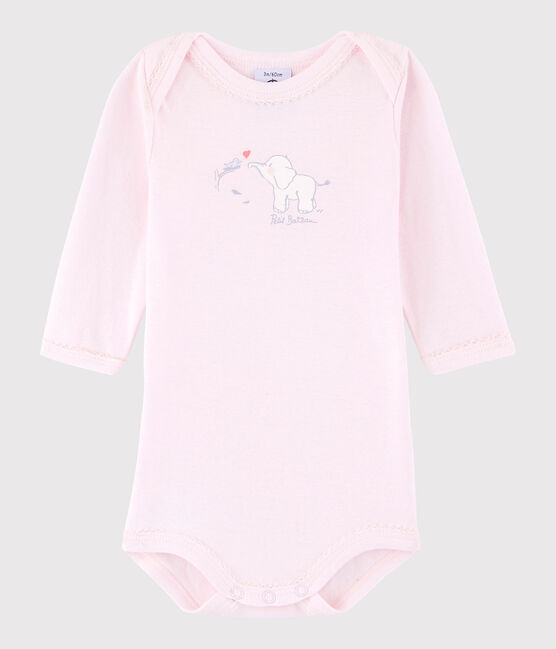 Body manches longues bébé fille rose Vienne