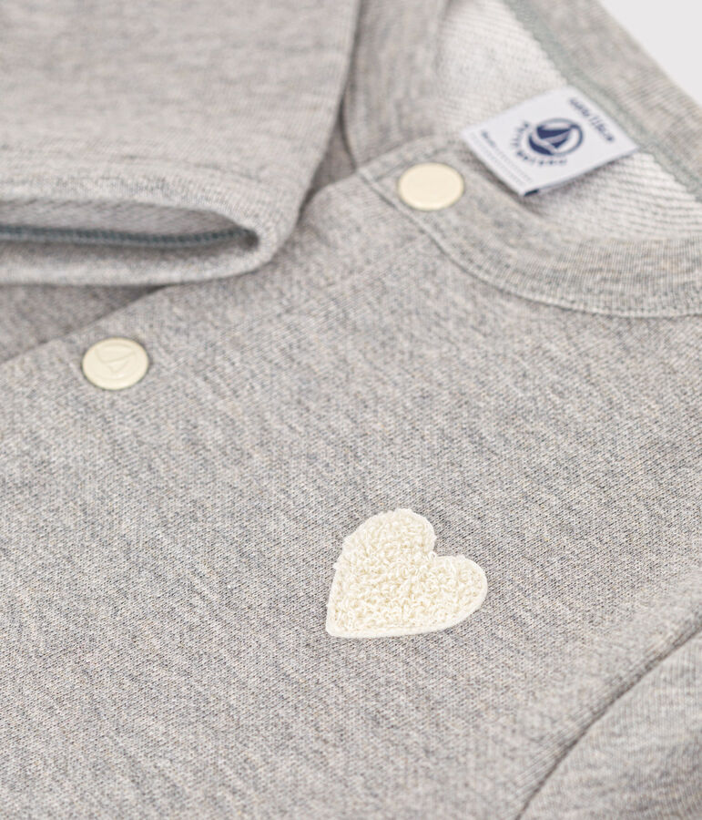 Cardigan en molleton enfant fille gris CHATON CHINE