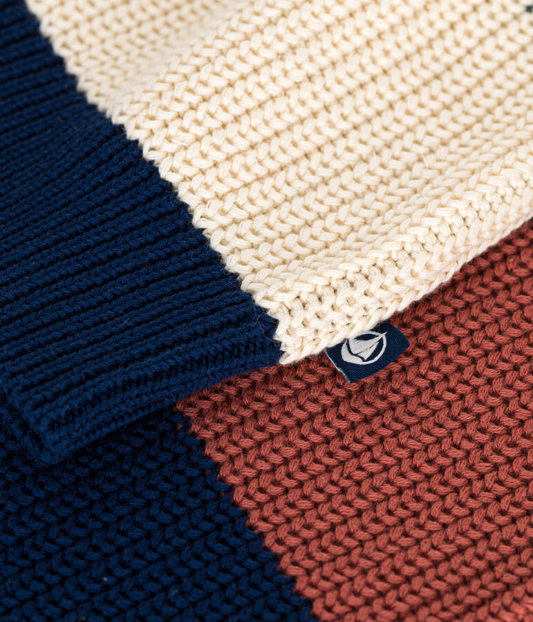 Pull ray&eacute; en coton femme blanc AVALANCHE/ MULTICO