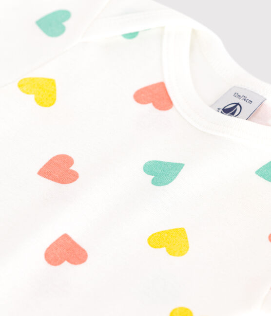 Body manches courtes en coton imprimé bébé bleu MARSHMALLOW/ AQUATIC