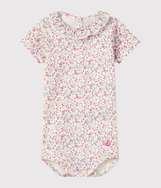 Body bébé fille à collerette blanc MARSHMALLOW/rose CUPCAKE/ MULTICO