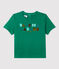 Tee-shirt manches courtes avec motif en coton bébé vert GAZON