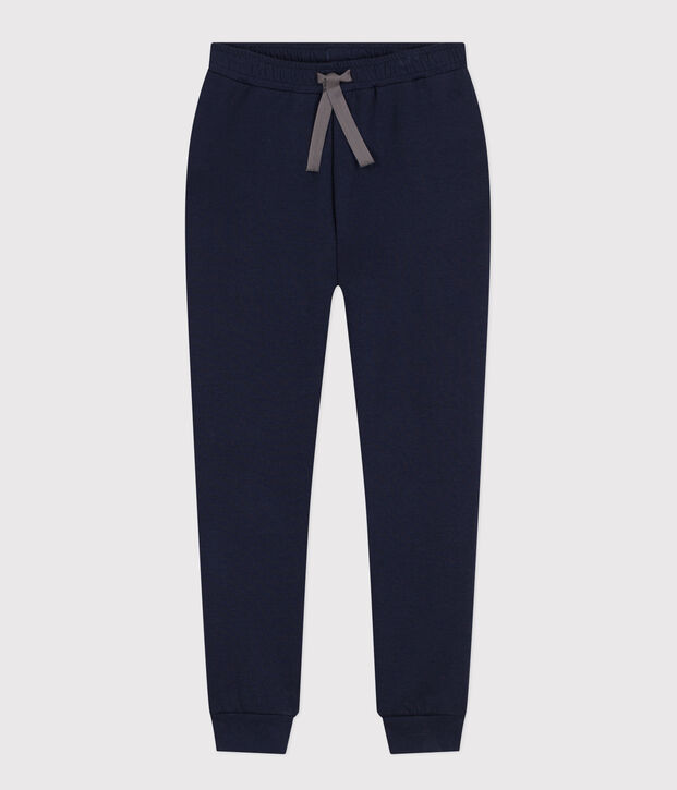 Pantalon en coton &eacute;pais Femme bleu marine