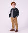 Veste teddy enfant en coton uni bleu marine