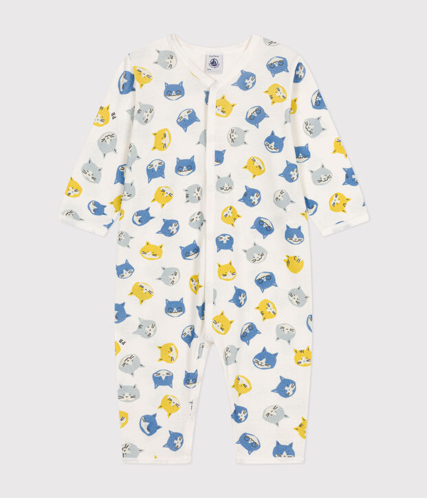 Pyjama sans pied en coton b&eacute;b&eacute; blanc/multicouleur