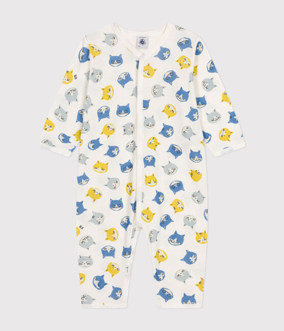 Pyjama sans pied en coton bébé blanc MARSHMALLOW/blanc MULTICO