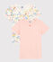 Lot de 2 tee shirts manches courtes petite fille en coton biologique variante 1