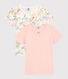 Lot de 2 tee shirts manches courtes petite fille en coton biologique