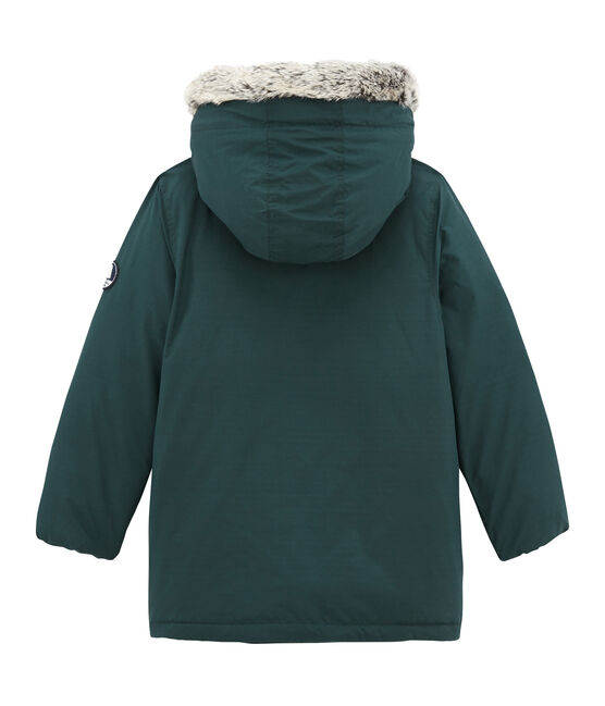 Doudoune enfant garçon déperlante en plume et duvet vert SHERWOOD