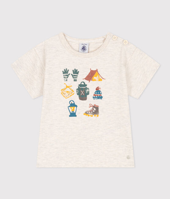 Tee-shirt manches courtes en jersey bébé beige MONTELIMAR CHINE