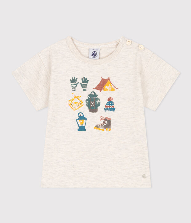 Tee-shirt manches courtes en jersey b&eacute;b&eacute; beige