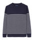 Pull marin homme à rayure placée