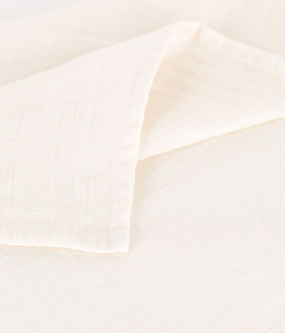 LANGE BLANC BÉBÉ EN GAZE DE COTON blanc MARSHMALLOW