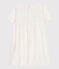 Robe enfant en coton manches courtes blanc ECUME