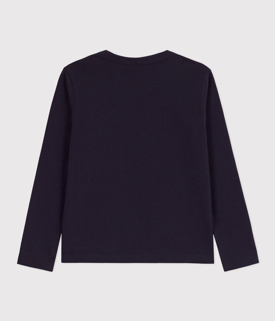 Tee-shirt manches longues enfant garçon bleu SMOKING