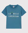 Tee-shirt manches courtes en coton enfant garçon bleu LAVIS
