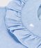 Blouse b&eacute;b&eacute; en coton sans manches en chambray brod&eacute; bleu