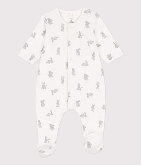 Dors-bien lapins en tubique blanc MARSHMALLOW/gris GRIS