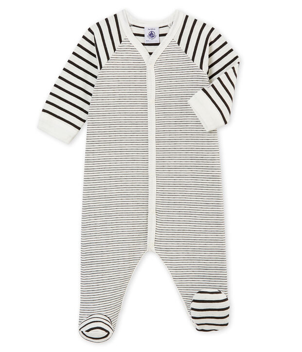 Dors bien b&eacute;b&eacute; gar&ccedil;on blanc/gris