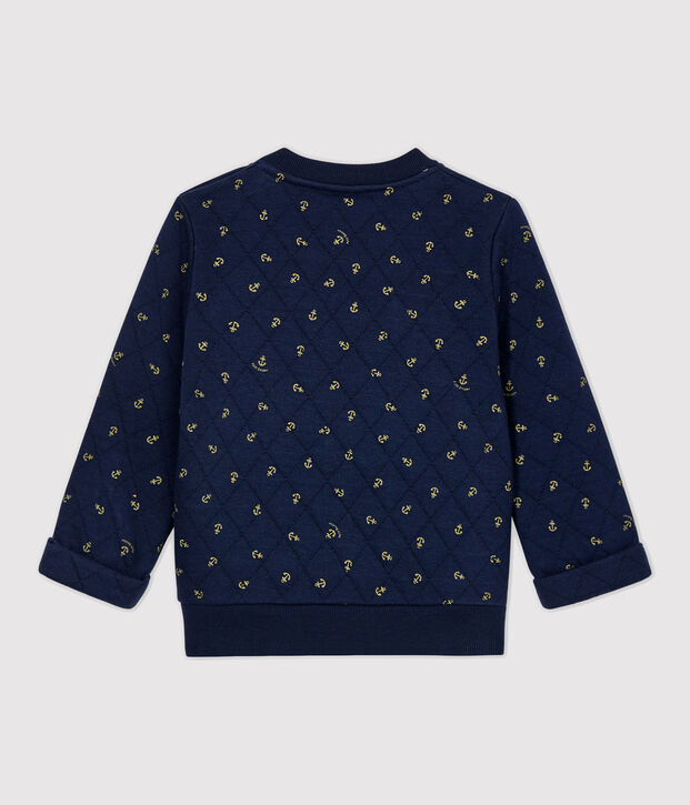 Sweat matelass&eacute; b&eacute;b&eacute; bleu/beige