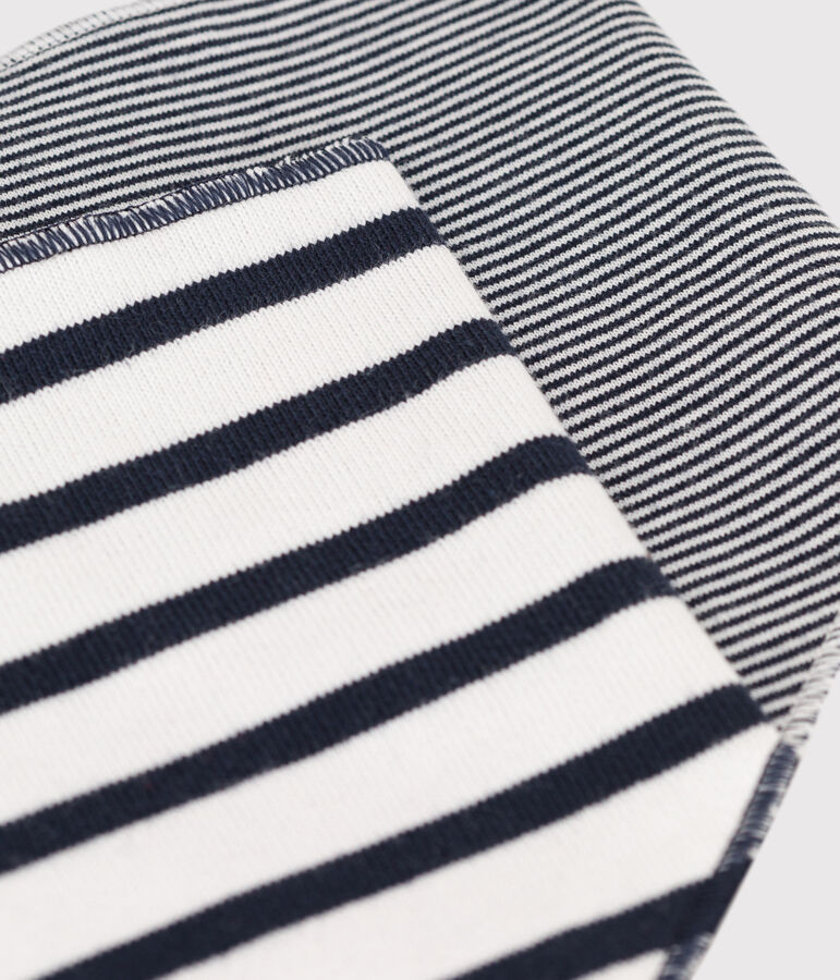 Lot de 2 bandanas-bavoirs b&eacute;b&eacute; &agrave; rayures multicouleur