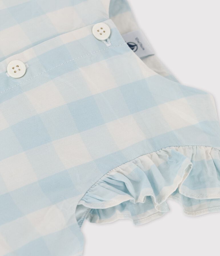 Robe en popeline vichy b&eacute;b&eacute; BOLDAIR/ MARSHMALLOW