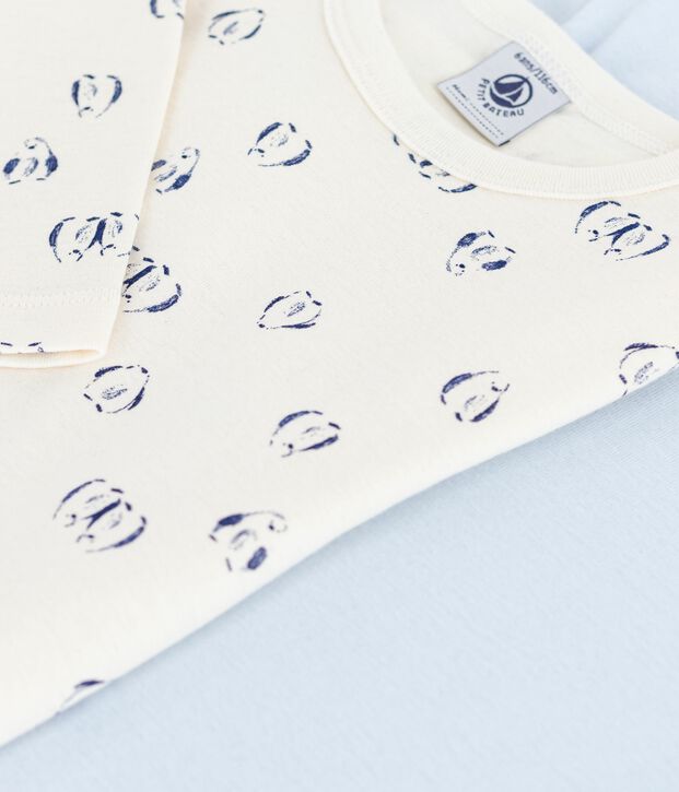 Lot de tee-shirts enfant en coton manches longues imprim&eacute; multicouleur