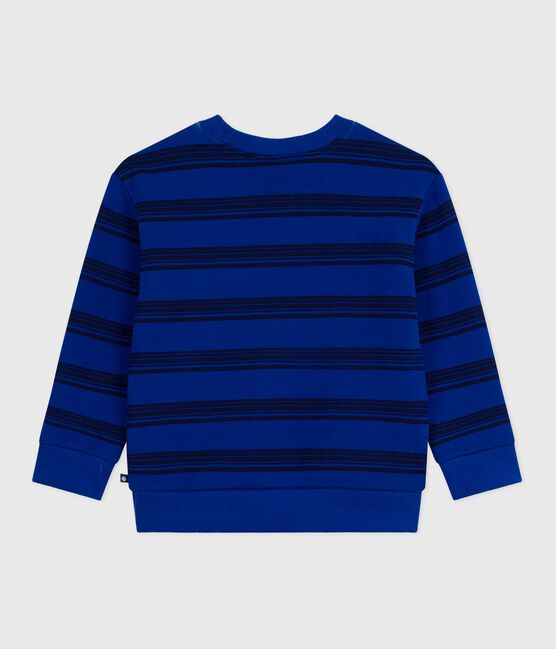 Sweatshirt enfant en coton à rayures bleu OLYMPIC+SOIR