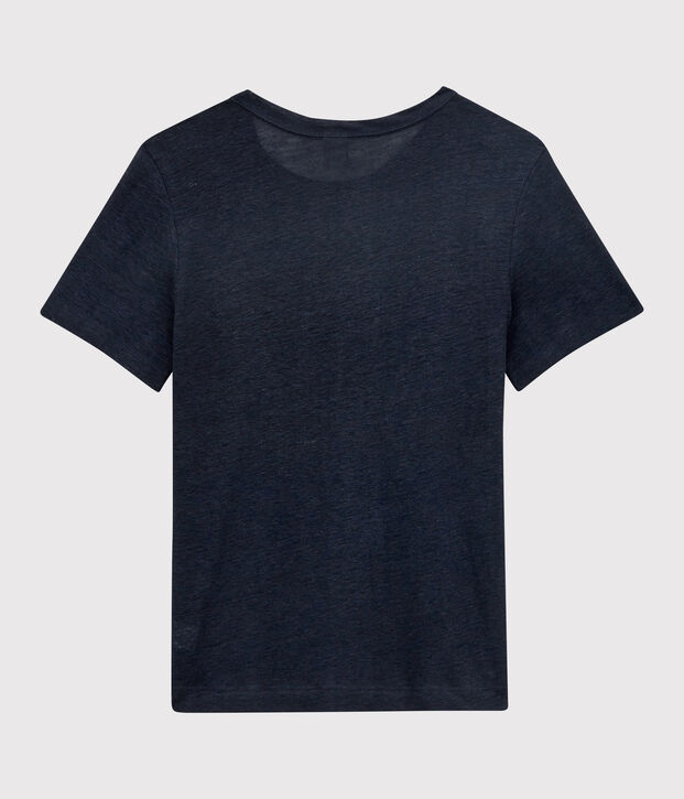 Tee-shirt L'ICONIQUE en lin Femme bleu marine