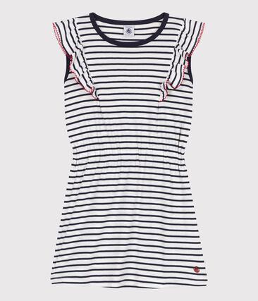 Robe enfant en coton sans manche à rayures