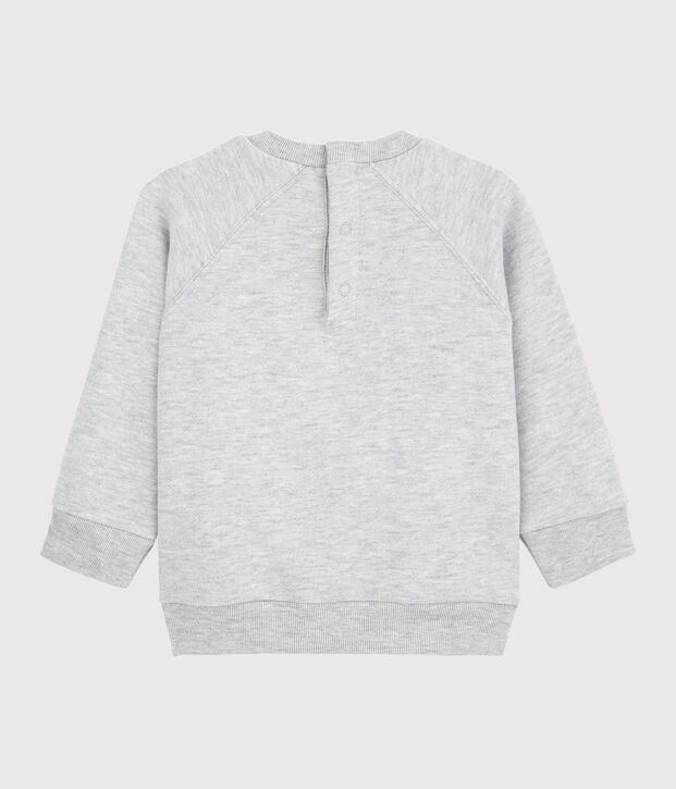 Sweatshirt manches longues b&eacute;b&eacute; gar&ccedil;on gris chin&eacute; clair