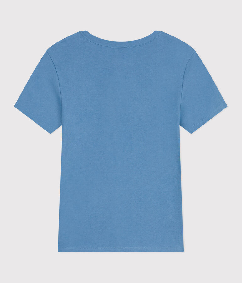 Tee-shirt Femme l'Iconique en coton uni bleu ALASKA