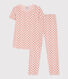 Pyjama manches courtes petite fille en coton