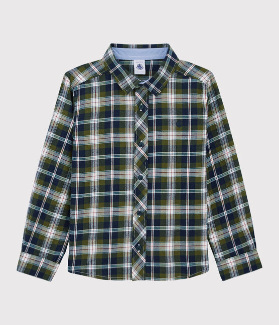 Chemise à carreaux enfant garçon bleu SMOKING/blanc MULTICO